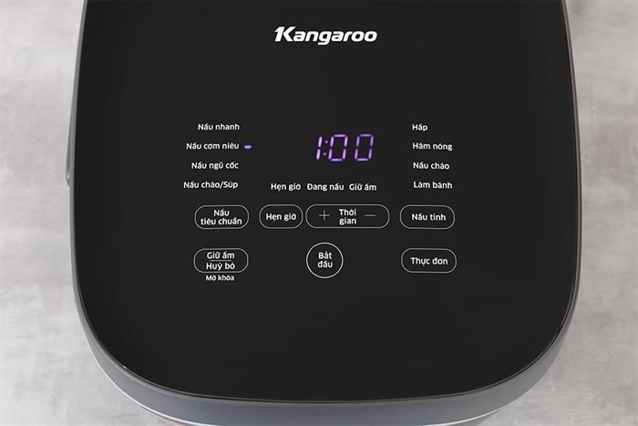 Nồi cơm điện tử Kangaroo 1.8 lít KGRC18D3G Màu Đen