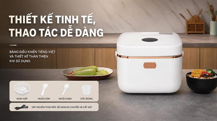 Nồi cơm cao tần Kangaroo 1.5 lít KGRC15IH3G Màu Trắng