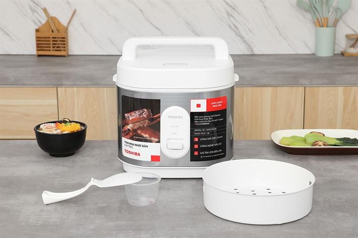 Nồi cơm nắp gài Toshiba 1.8 lít RC-18JRUVN(W) Màu Trắng