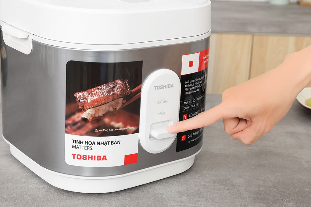 Nồi cơm nắp gài Toshiba 1.8 lít RC-18JRUVN(W) Màu Trắng