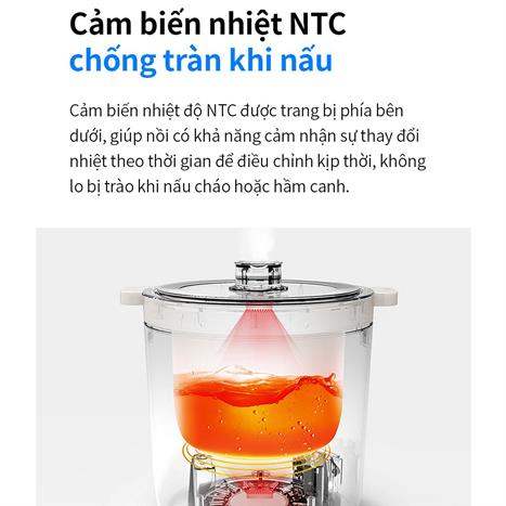 Nồi cơm điện tử mini Lock&Lock 0.6 lít EJR314IVY Màu Trắng Ghi