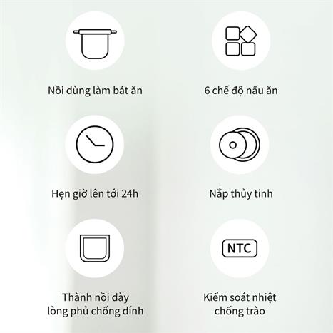 Nồi cơm điện tử mini Lock&Lock 0.6 lít EJR314IVY Màu Trắng Ghi