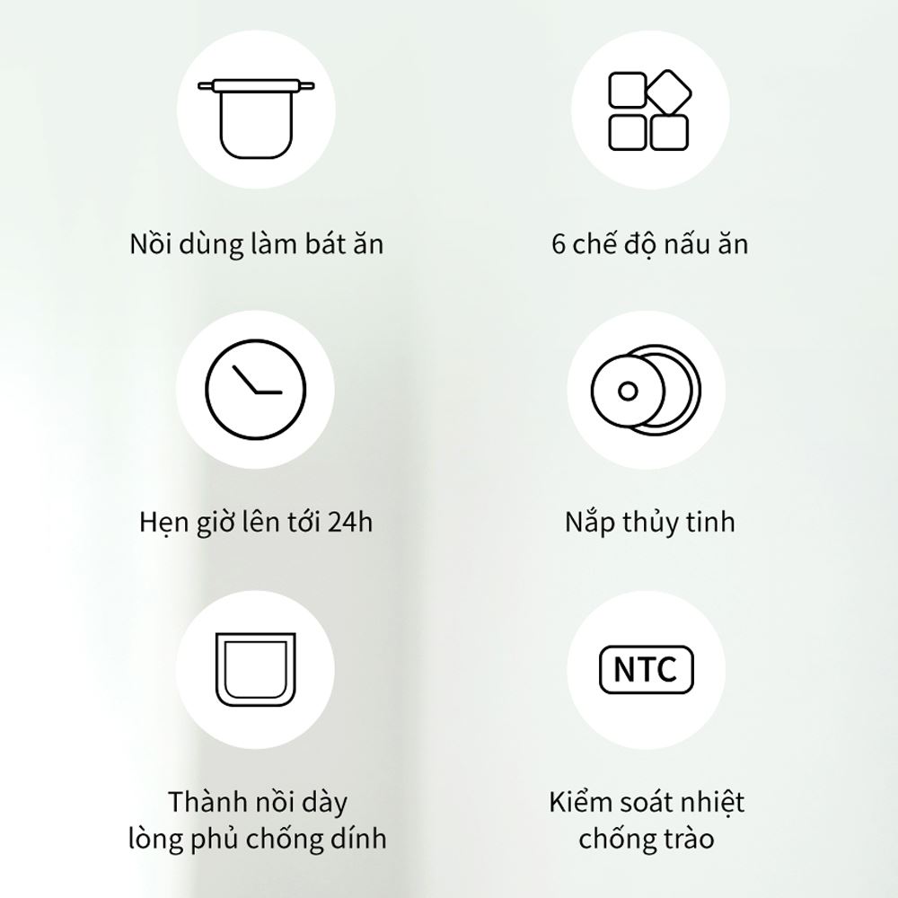 Nồi cơm điện tử mini Lock&Lock 0.6 lít EJR314IVY Màu Trắng Ghi