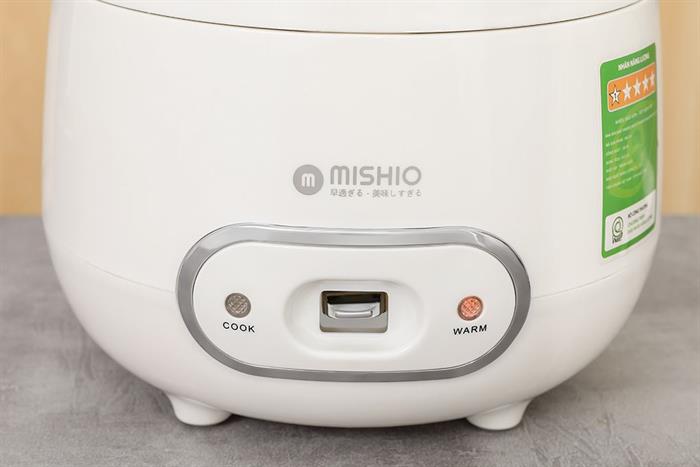 Nồi cơm nắp gài Mishio 0.8 lít MK-233 - Kem Màu Kem