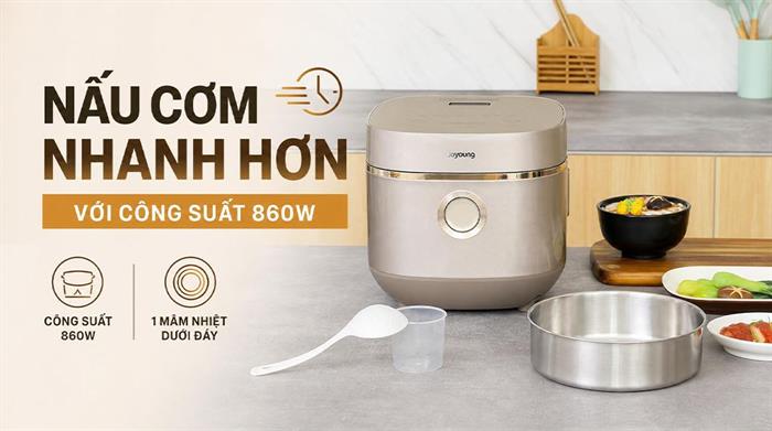 Nồi cơm điện tử Joyoung 1.8 lít JNRC-502 Màu Bạc