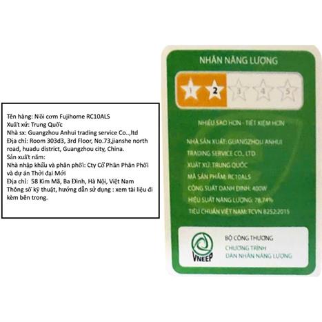 Nồi cơm điện tử FUJIHOME 1 lít RC10ALS Màu Trắng - Hồng