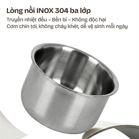 Nồi cơm điện tử FUJIHOME 1 lít RC10BLS Màu Trắng - Hồng