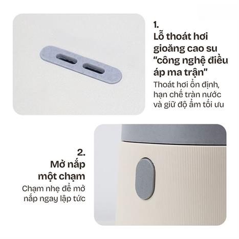 Nồi cơm điện tử FUJIHOME 1 lít RC10BLS Màu Trắng - Hồng