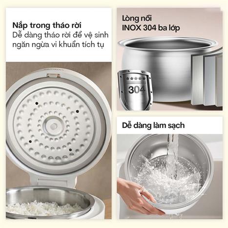 Nồi cơm điện tử FUJIHOME 1.2 lít RC12LS Màu Xám