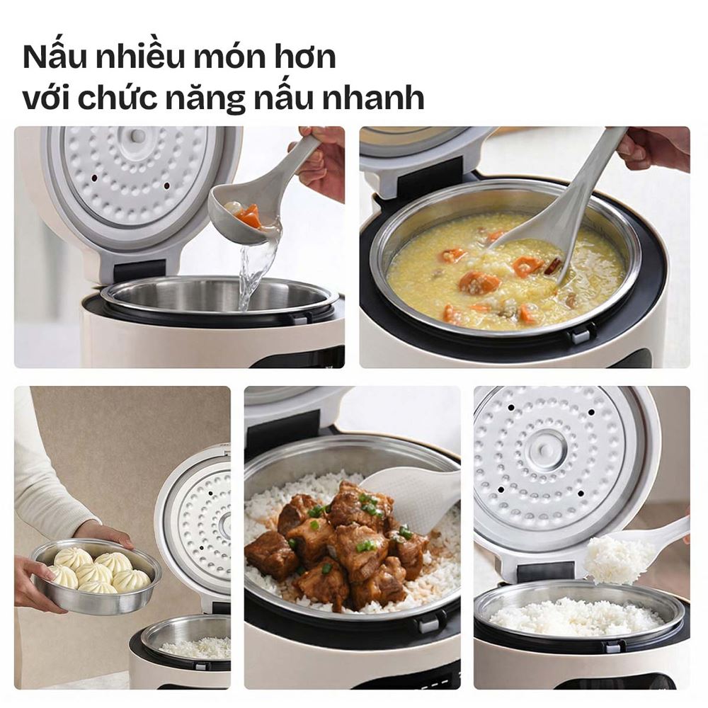 Nồi cơm điện tử FUJIHOME 1.2 lít RC12LS Màu Xám