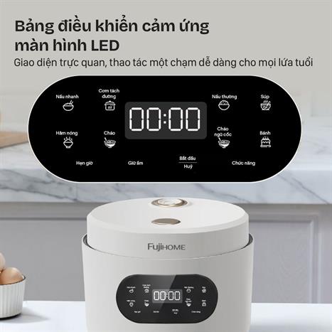 Nồi cơm điện tử FUJIHOME 1.2 lít RC12LS Màu Xám