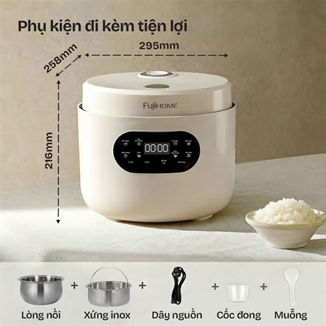 Nồi cơm điện tử FUJIHOME 1.2 lít RC12LS Màu Xám