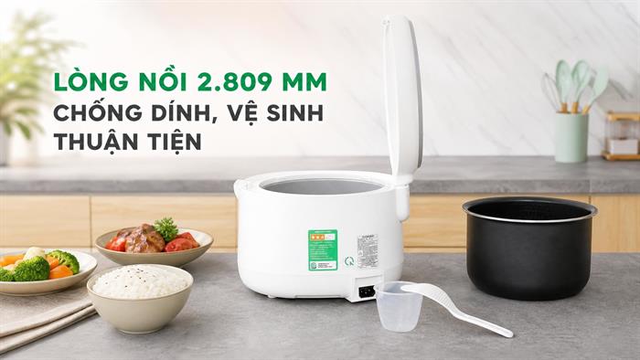 Nồi cơm điện tử Cuckoo 1.8 lít CR-1060F Màu Trắng