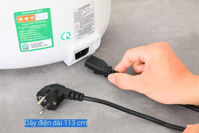 Nồi cơm điện tử Cuckoo 1.8 lít CR-1060F Màu Trắng