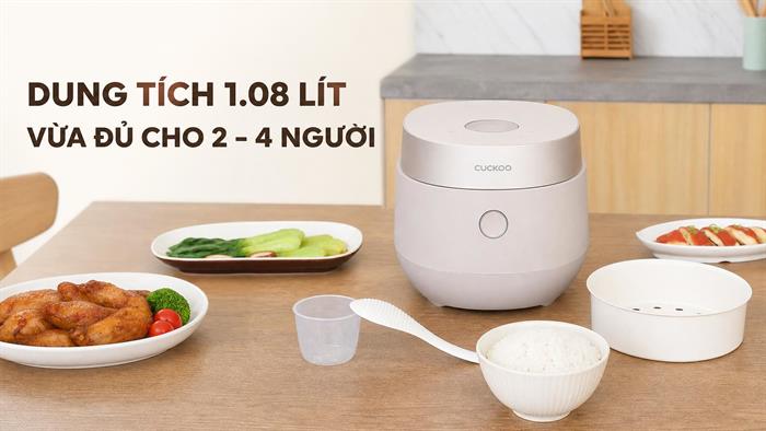 Nồi cơm điện tử Cuckoo 1.08 lít CR-0686FGP Màu Hồng ruốc