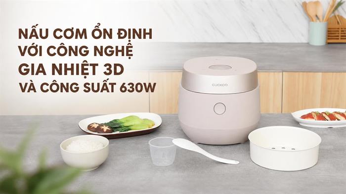 Nồi cơm điện tử Cuckoo 1.08 lít CR-0686FGP Màu Hồng ruốc