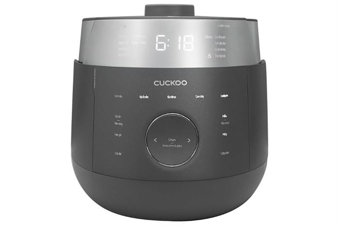 Nồi cơm áp suất cao tần Cuckoo 1.8 lít CRP-LHBR1000F Màu Đen - Xám
