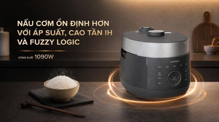 Nồi cơm áp suất cao tần Cuckoo 1.08 lít CRP-LHBR0600F Màu Xám
