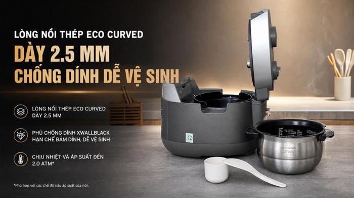 Nồi cơm áp suất cao tần Cuckoo 1.08 lít CRP-LHBR0600F Màu Xám
