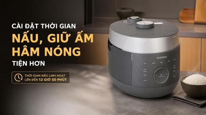 Nồi cơm áp suất cao tần Cuckoo 1.08 lít CRP-LHBR0600F Màu Xám