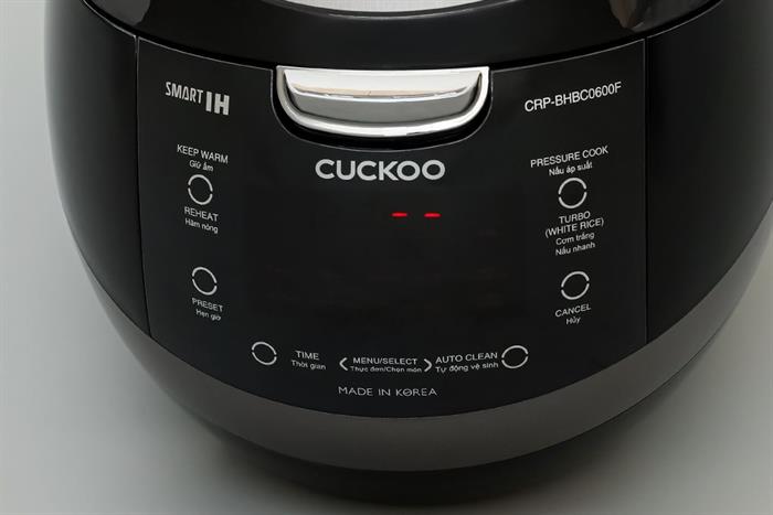 Nồi cơm áp suất cao tần Cuckoo 1.08 lít CRP-BHBC0600F Màu Đen - Xám