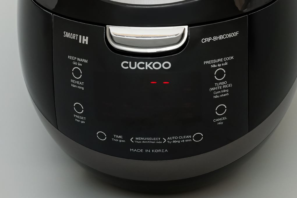 Nồi cơm áp suất cao tần Cuckoo 1.08 lít CRP-BHBC0600F Màu Đen - Xám