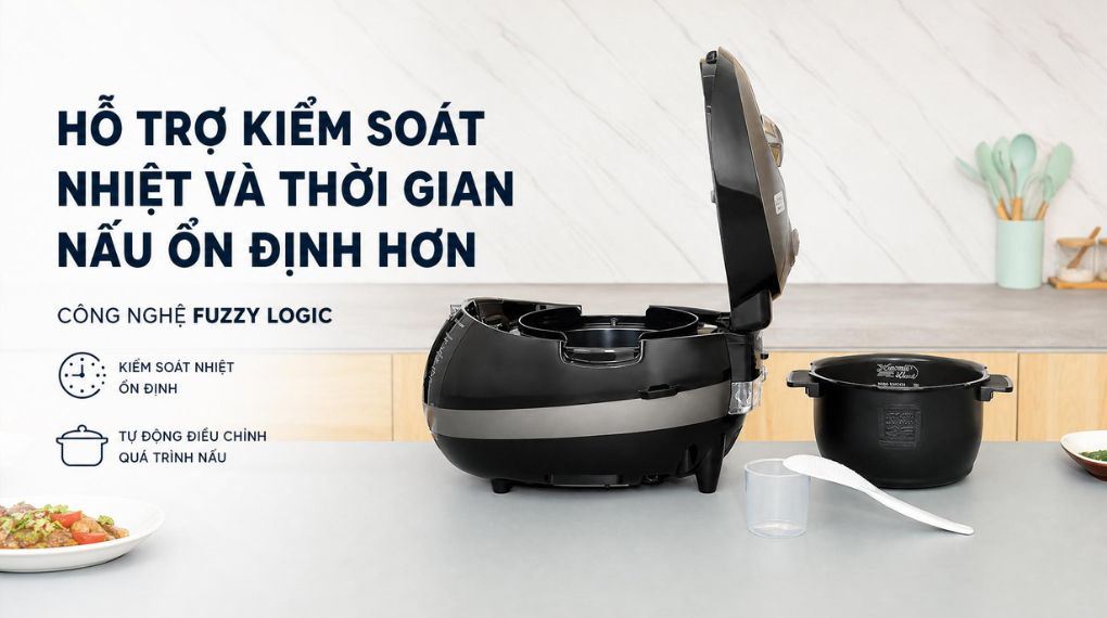 Nồi cơm áp suất cao tần Cuckoo 1.08 lít CRP-BHBC0600F Màu Đen - Xám