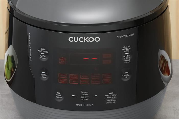 Nồi cơm điện tử áp suất Cuckoo 1.8 lít CRP-QSBC1000F Màu Đen - Xám