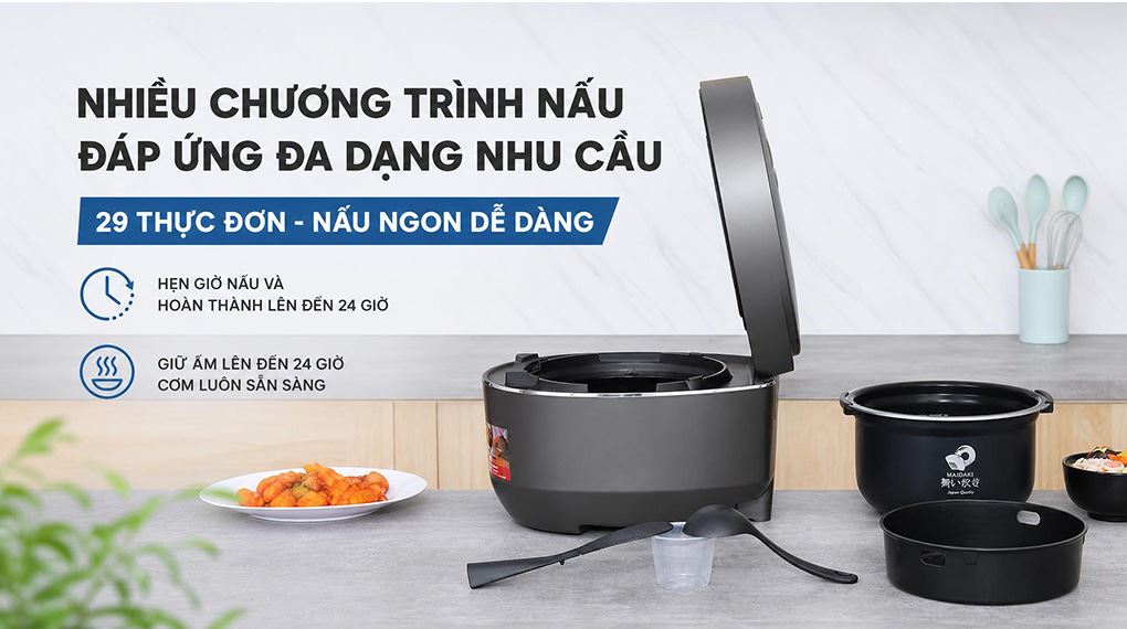 Nồi cơm áp suất cao tần Sharp 1.8 lít KS-XW181V-S Màu Xám