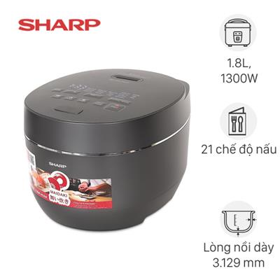 Nồi cơm áp suất cao tần Sharp 1.8 lít KS-XW181V-S