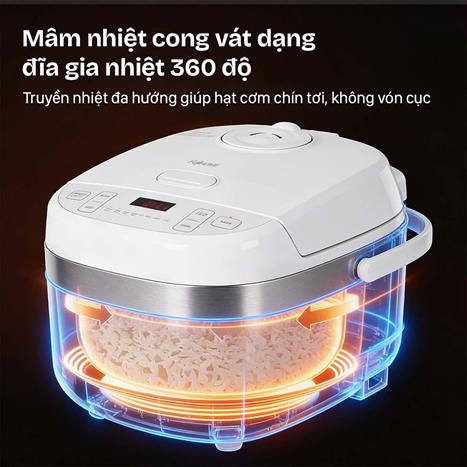 Nồi cơm điện tử FUJIHOME 1.5 lít RC15W Màu Trắng