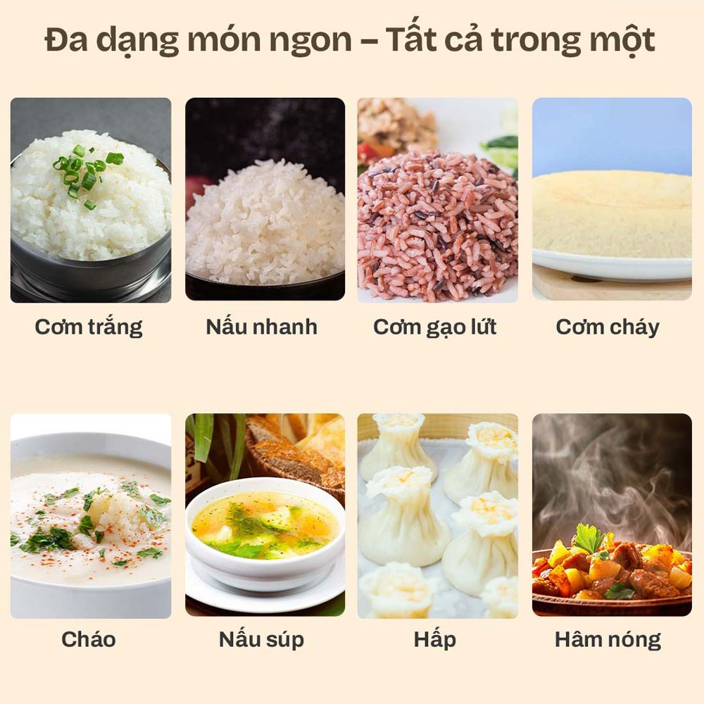 Nồi cơm điện tử FUJIHOME 1.5 lít RC15W Màu Trắng