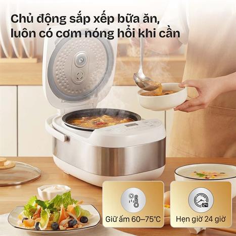 Nồi cơm điện tử FUJIHOME 1.5 lít RC15W Màu Trắng
