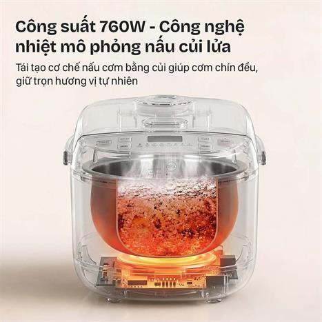 Nồi cơm điện tử FUJIHOME 1.5 lít RC15W Màu Trắng