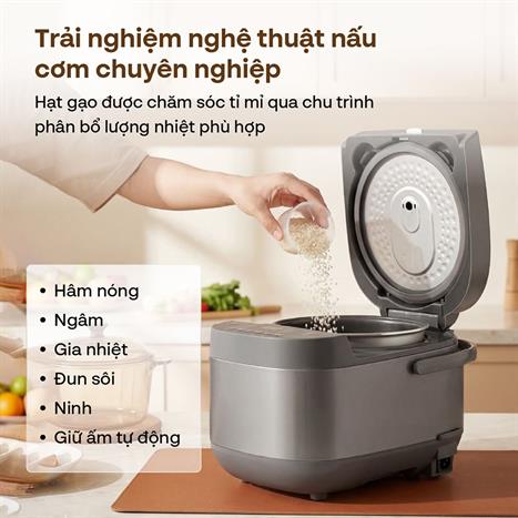 Nồi cơm điện tử FUJIHOME 1.8 lít RC18G Màu Xám