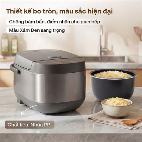 Nồi cơm điện tử FUJIHOME 1.8 lít RC18G Màu Xám