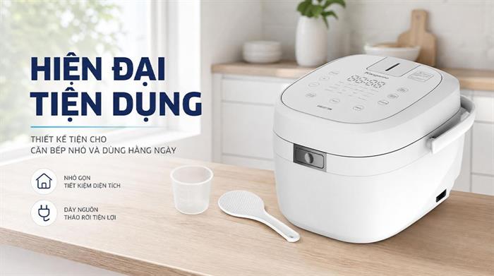 Nồi cơm cao tần Kangaroo 1.2 lít KGR12IH1 Màu Trắng