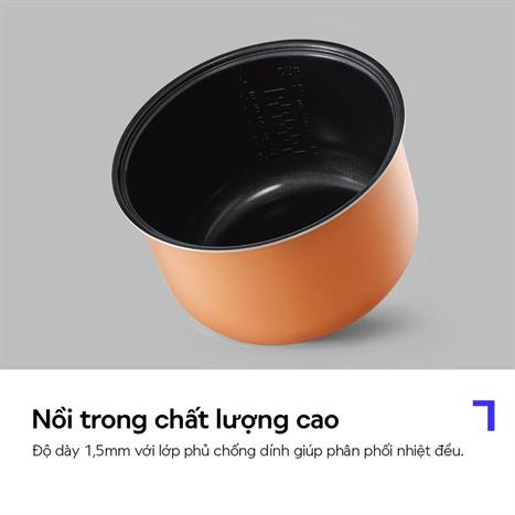 Nồi cơm điện Lock&Lock 1.8 lít EJR452BLK Màu Đen