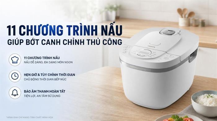 Nồi cơm điện tử Philips 1.8 lít HD4719/32 Màu Xám nhạt
