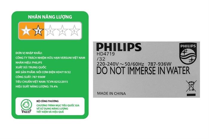 Nồi cơm điện tử Philips 1.8 lít HD4719/32 Màu Xám nhạt