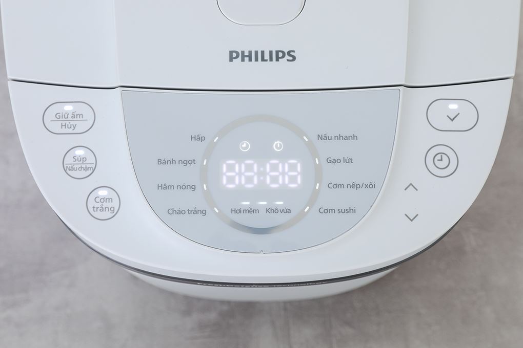 Nồi cơm điện tử Philips 1.8 lít HD4719/32 Màu Xám nhạt