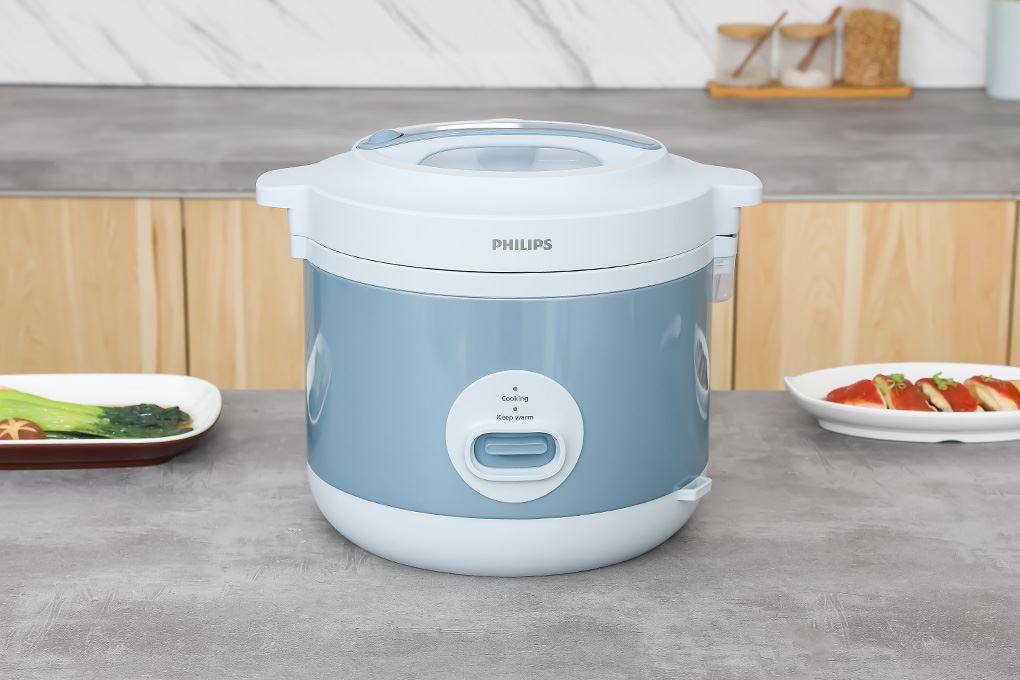 Nồi cơm nắp gài Philips 1.8 lít HD3008/32 Màu Xanh Dương