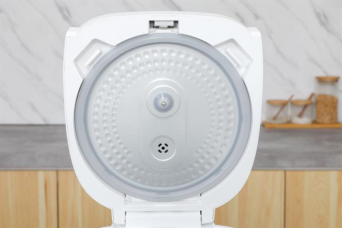 Nồi cơm điện tử Philips 0.85 lít HD3170/66 Màu Trắng - Bạc