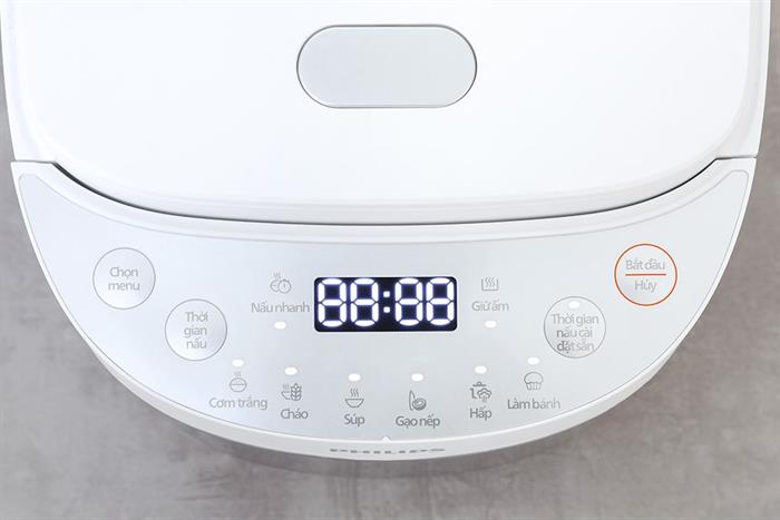 Nồi cơm điện tử Philips 0.85 lít HD3170/66 Màu Trắng - Bạc