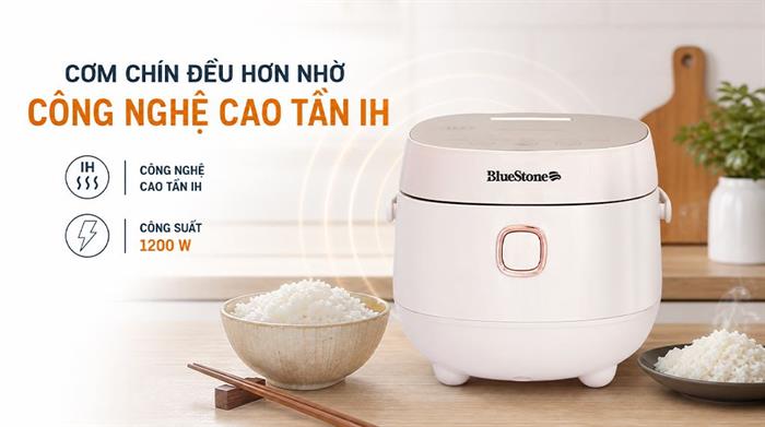 Nồi cơm cao tần BlueStone 1.2 lít RCB-5981 Màu Hồng Kem