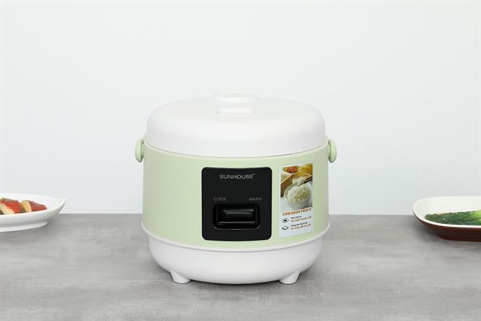 Nồi cơm nắp gài Sunhouse 0.8 lít SHD8200 Màu Xanh Lá Mạ