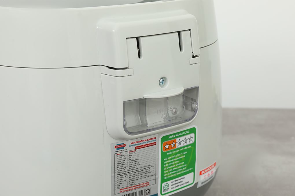 Nồi cơm nắp gài Sunhouse 1.8 lít SHD8611GR Màu Xám
