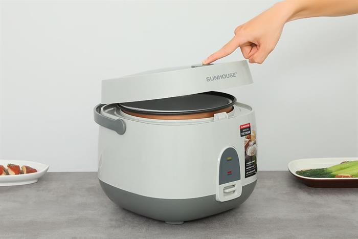 Nồi cơm nắp gài Sunhouse 1.8 lít SHD8611GR Màu Xám