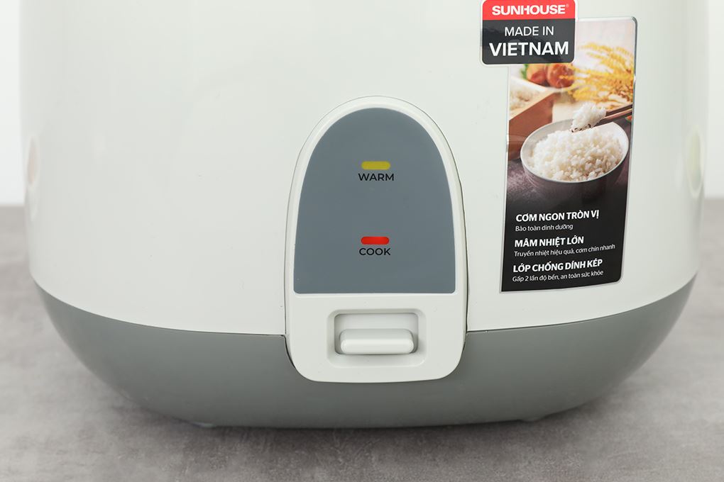 Nồi cơm nắp gài Sunhouse 1.8 lít SHD8611GR Màu Xám