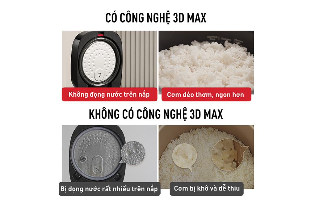 Nồi cơm điện tử Tefal 1.8 lít Delirice Max RK7778Y0 Màu Đen
